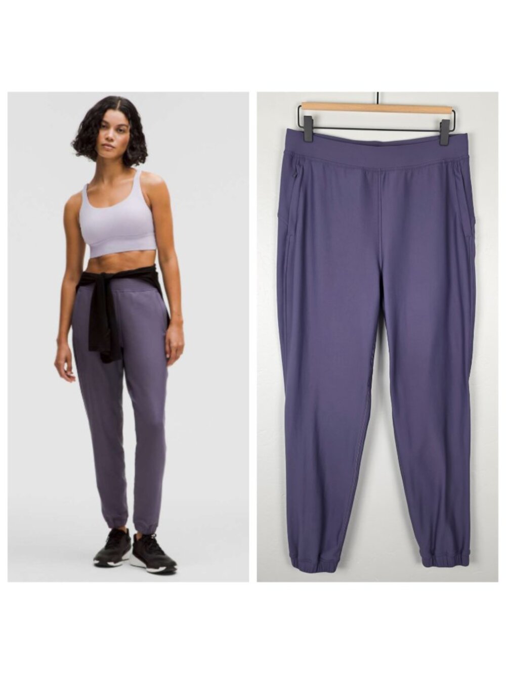 Lululemon Adapted State High Rise Fleece Jogger Nightfall Purple Size 8
